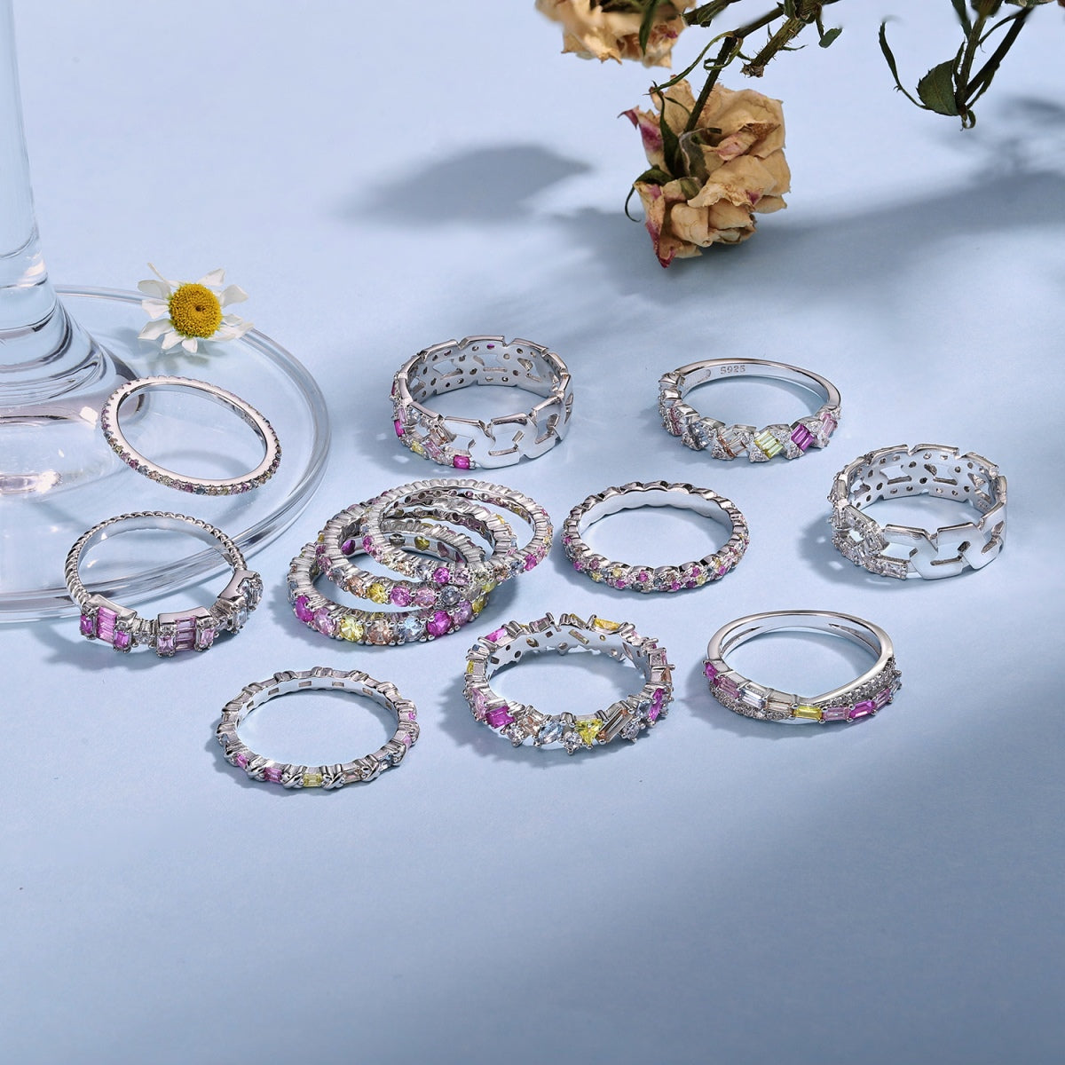 [HOT]Dazzling Lustrous Round Cut Tennis Ring
