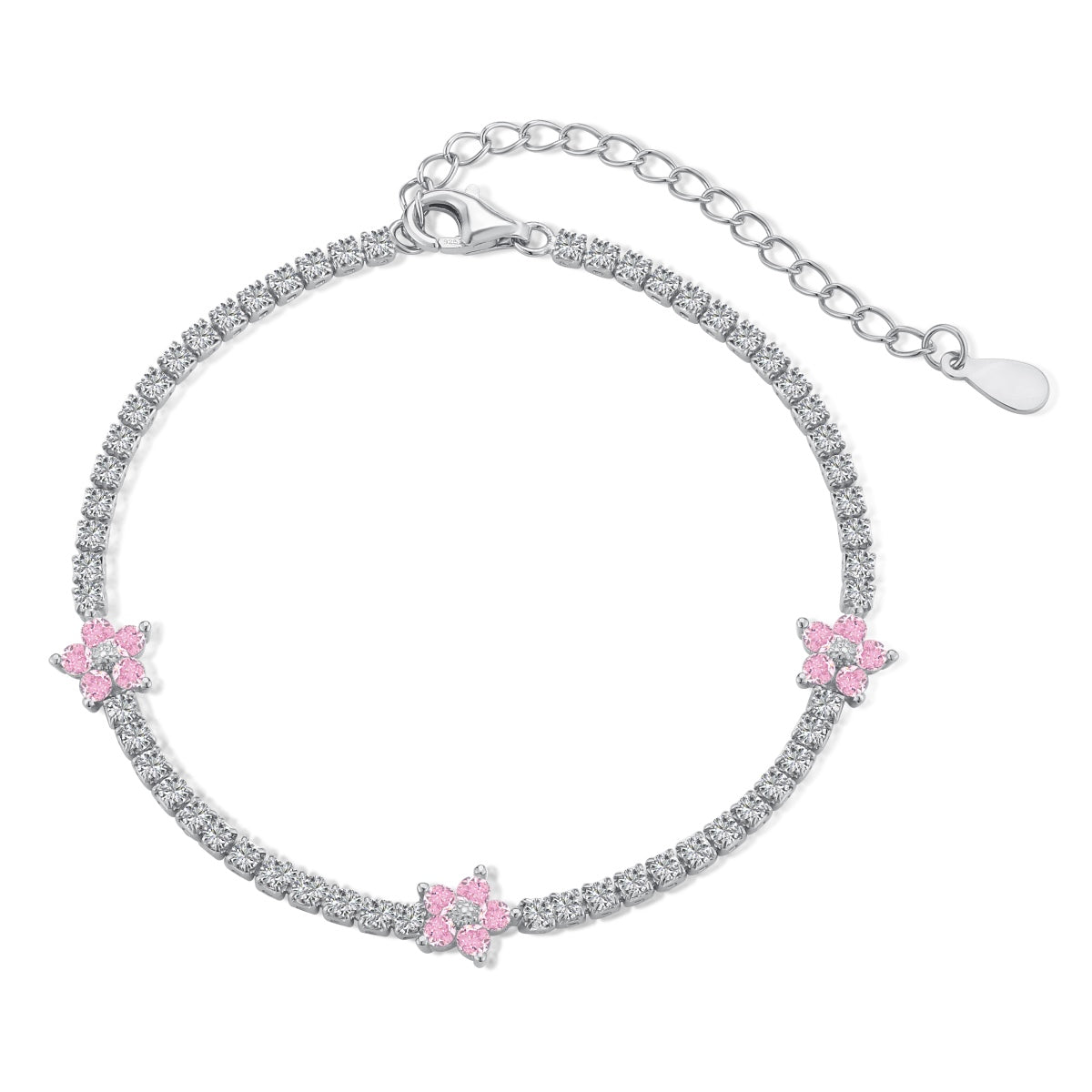 [HOT]Sparkling Flower Shape Tennis Bracelet
