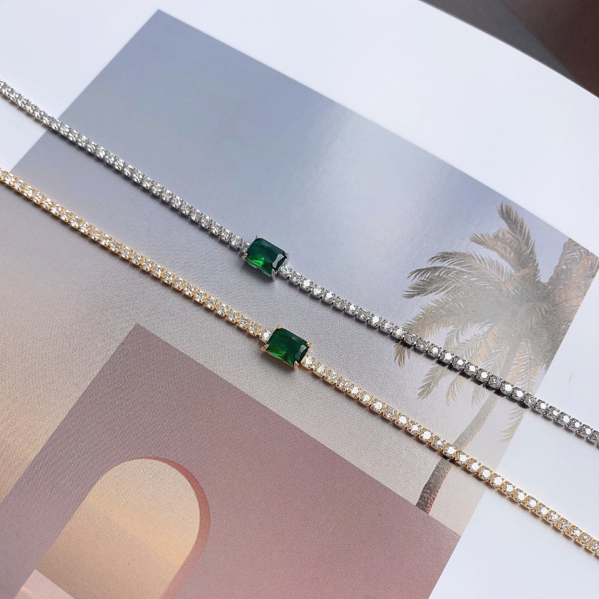 [HOT]1.0 Carat Unique Emerald Cut Banquet Bracelet