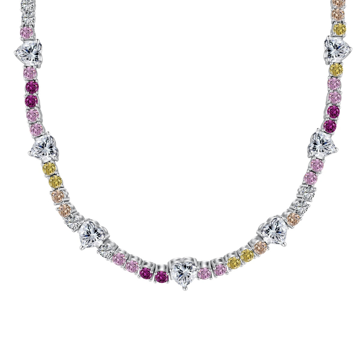 [HOT]Delicate Colorful Rainbow Tennis Chain