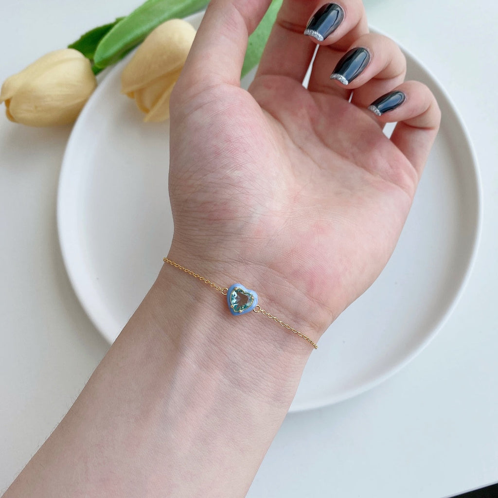 [HOT]Sparkling Romantic Heart Shape Lover Bracelet