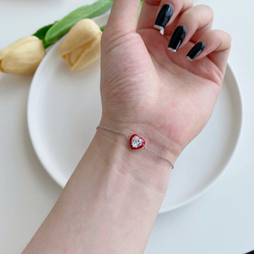 [HOT]Sparkling Romantic Heart Shape Lover Bracelet