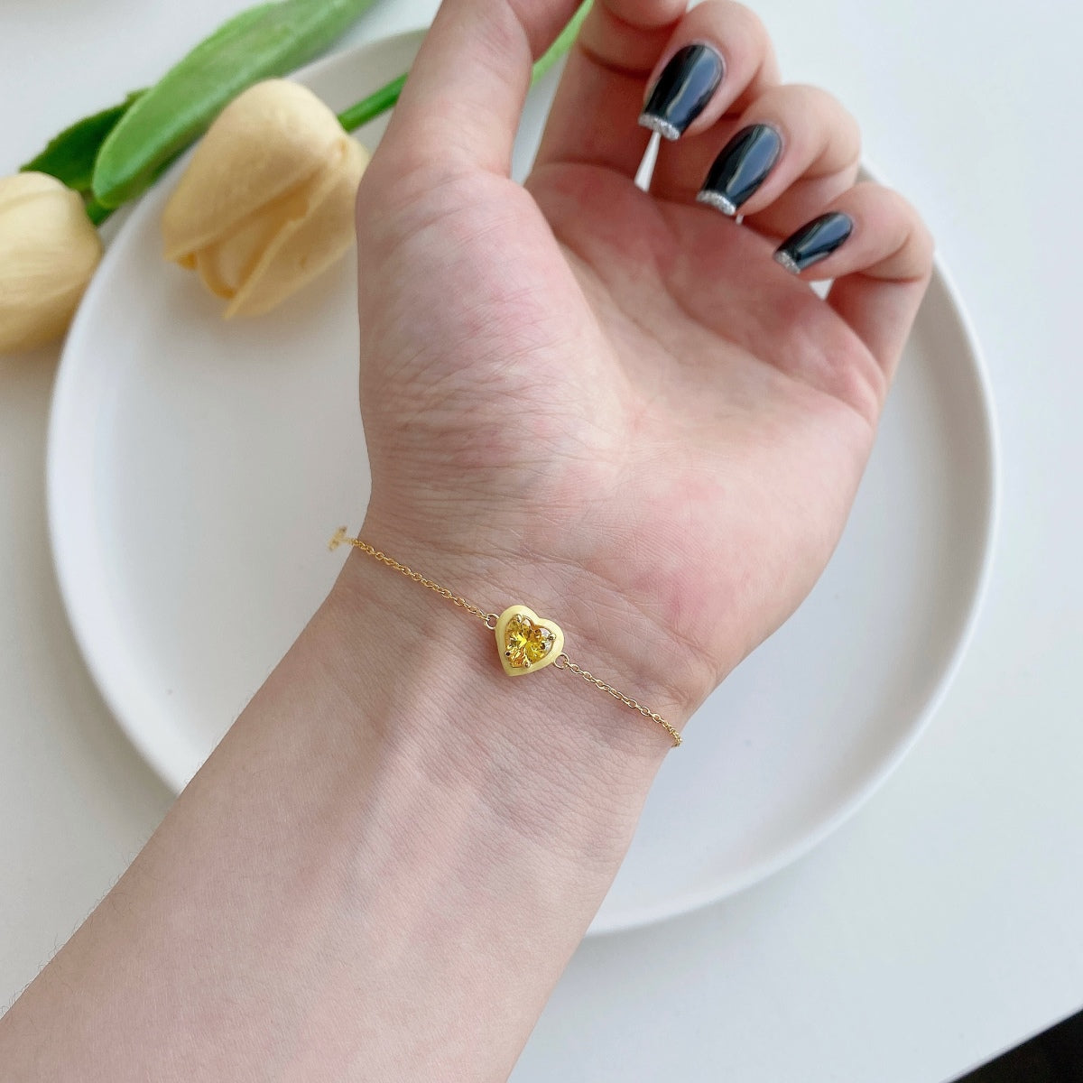 [HOT]Sparkling Romantic Heart Shape Lover Bracelet