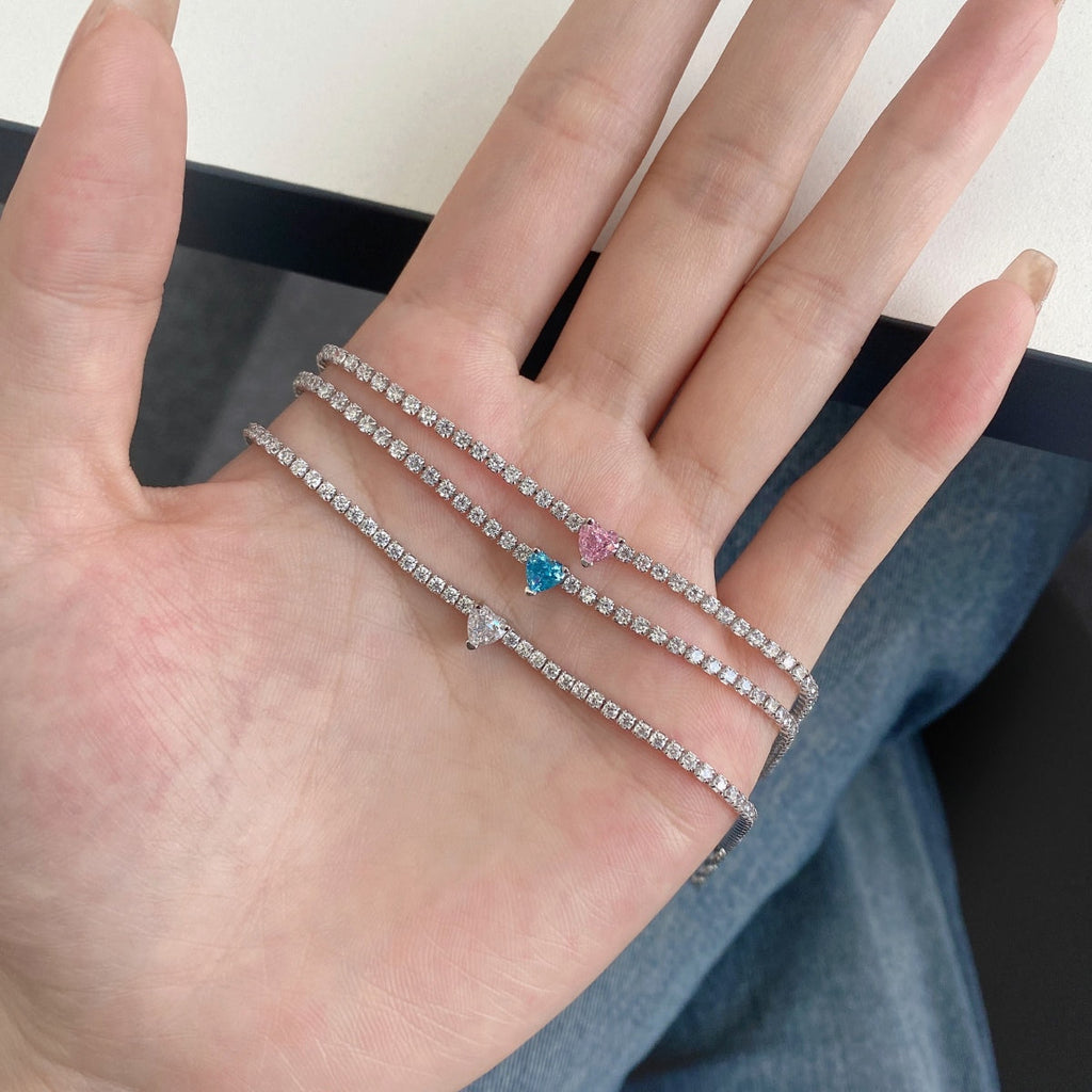 [HOT]0.5 Carat Elegant Romantic Heart Shape Lover Bracelet