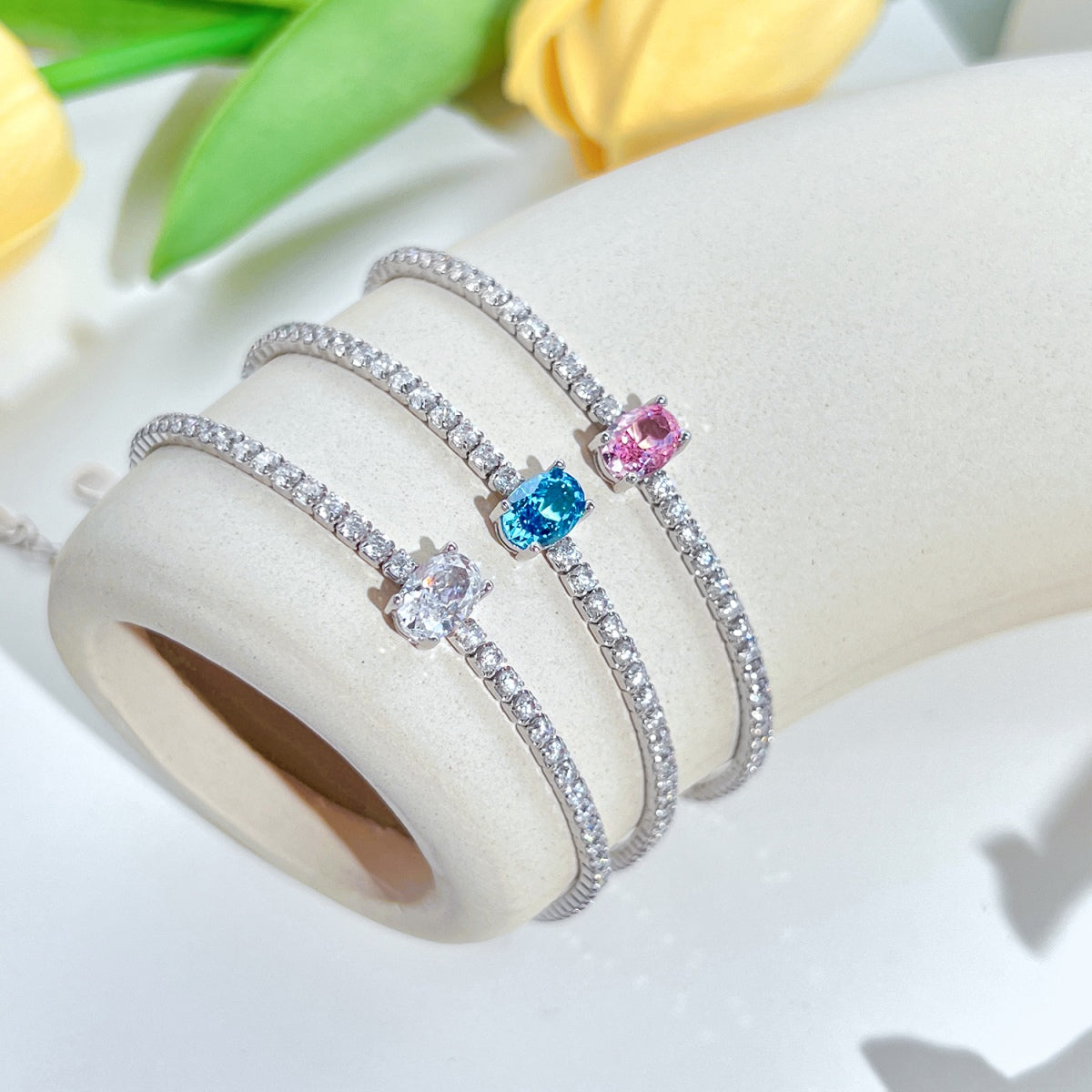 [HOT]0.75 Carat Exquisite Oval Cut Daily Bracelet