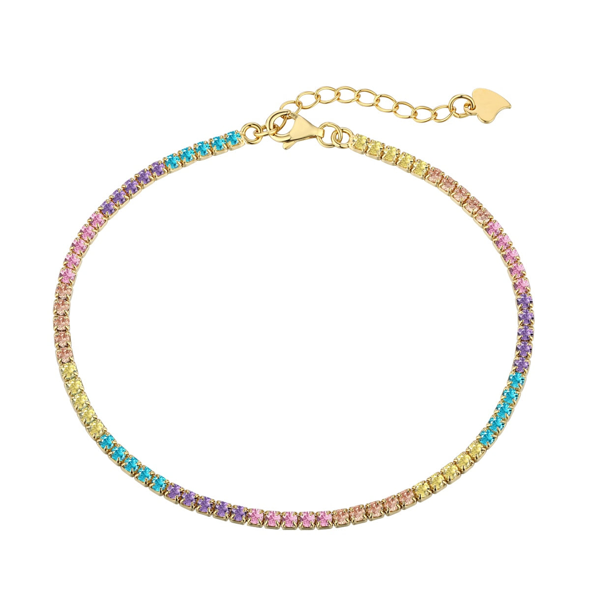 [HOT]Dazzling Colorful Round Cut Daily Bracelet