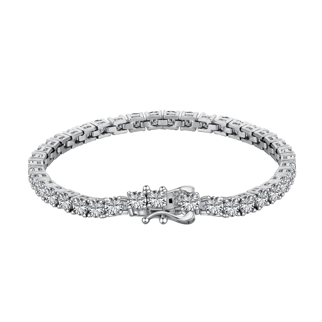 [HOT]Luxurious Ornate Round Cut Tennis Bracelet