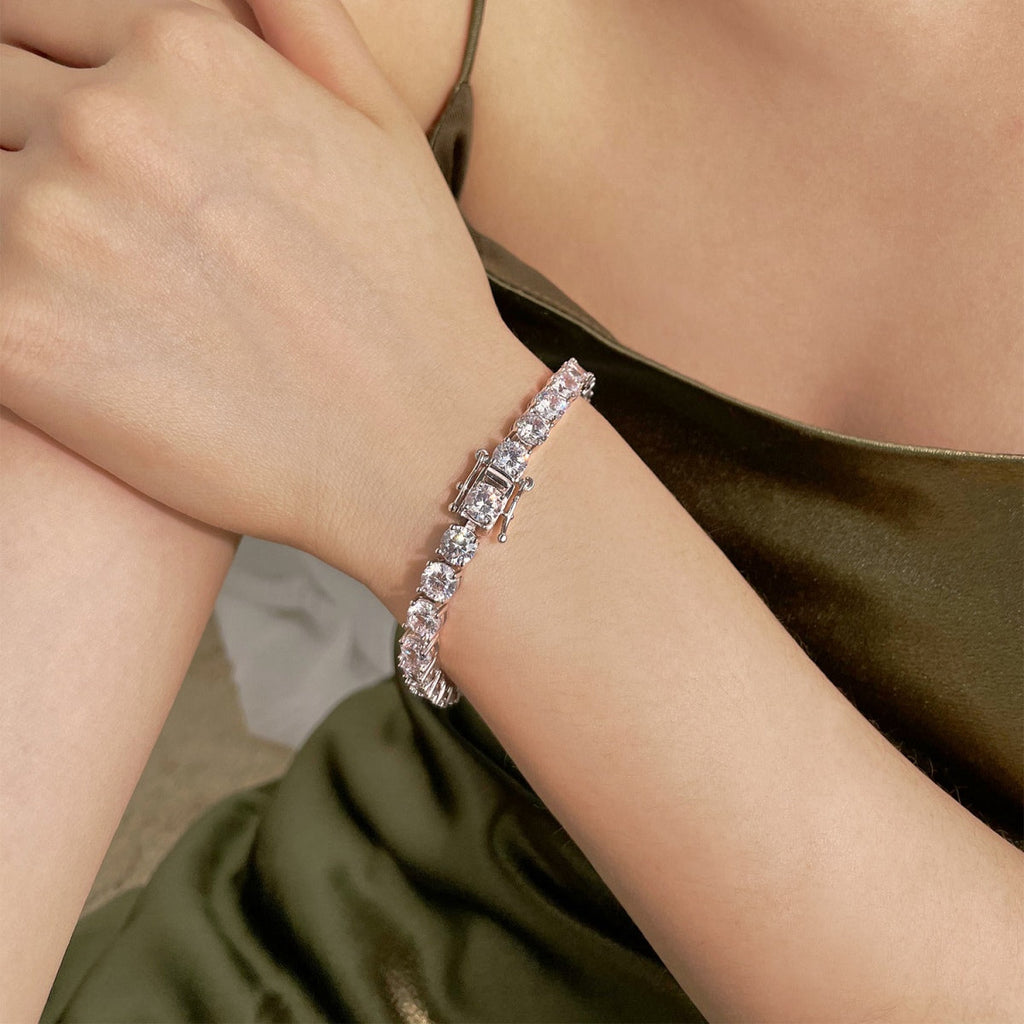 [HOT]0.75 Carat Dazzling Round Cut Wedding Bracelet