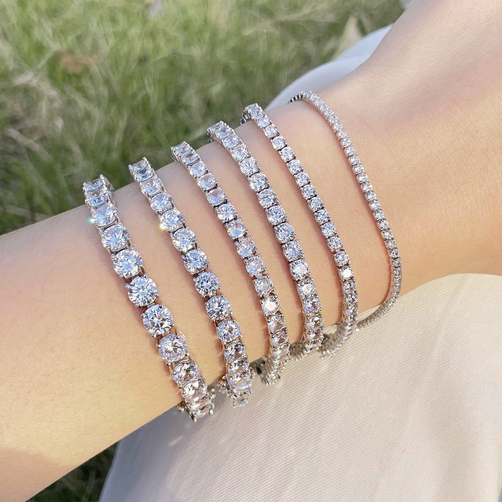 [HOT]Luxurious Ornate Round Cut Tennis Bracelet