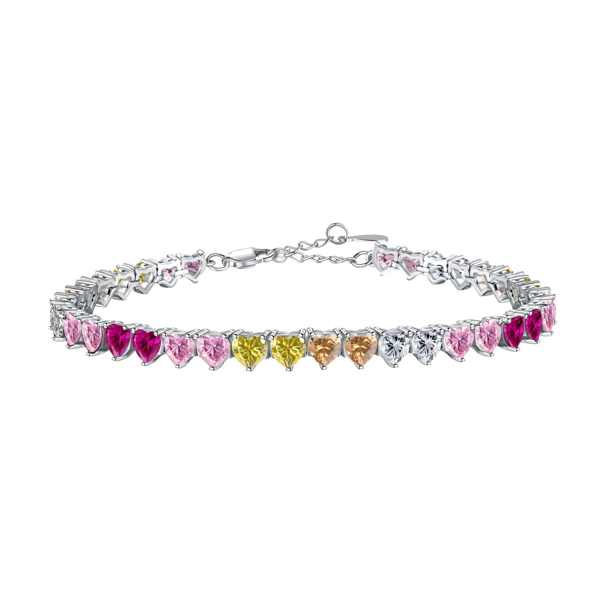 [HOT]Luxurious Colorful Romantic Heart Shape Lover Bracelet