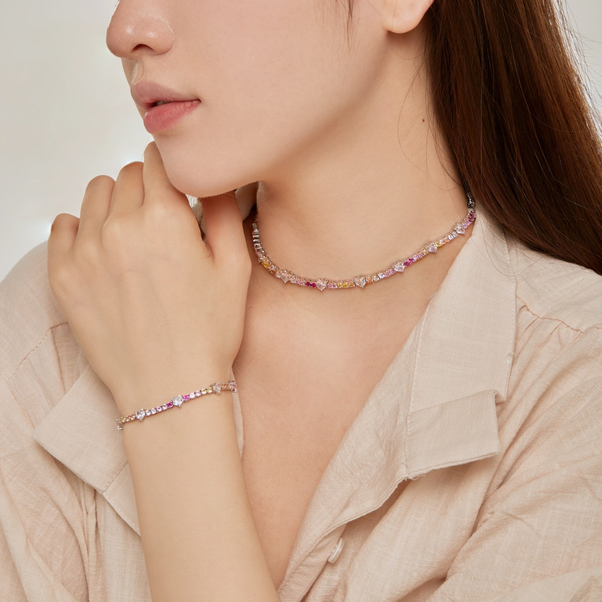 [HOT]Delicate Romantic Heart Shape Lover Bracelet