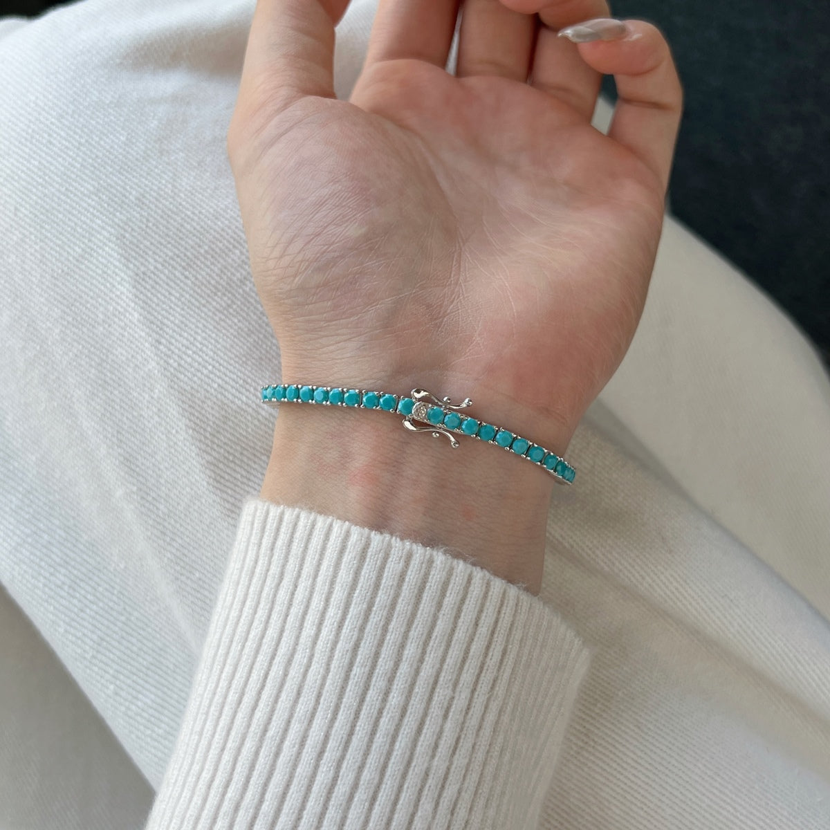 [HOT]Dainty Charming Round Cut Tennis Bracelet