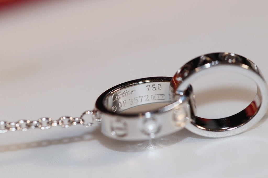 LOVE NECKLACE ROSE GOLD AND SILVER