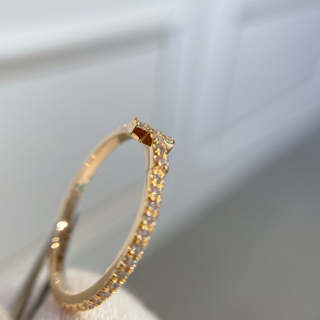 T RING DIAMOND ROSE GOLD