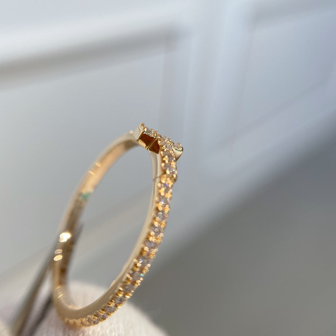 T RING DIAMOND ROSE GOLD