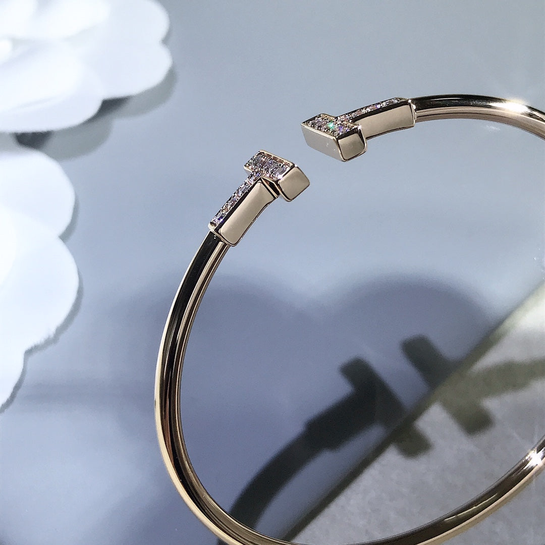 T BRACELET ROSE GOLD 1.8MM DIAMOND