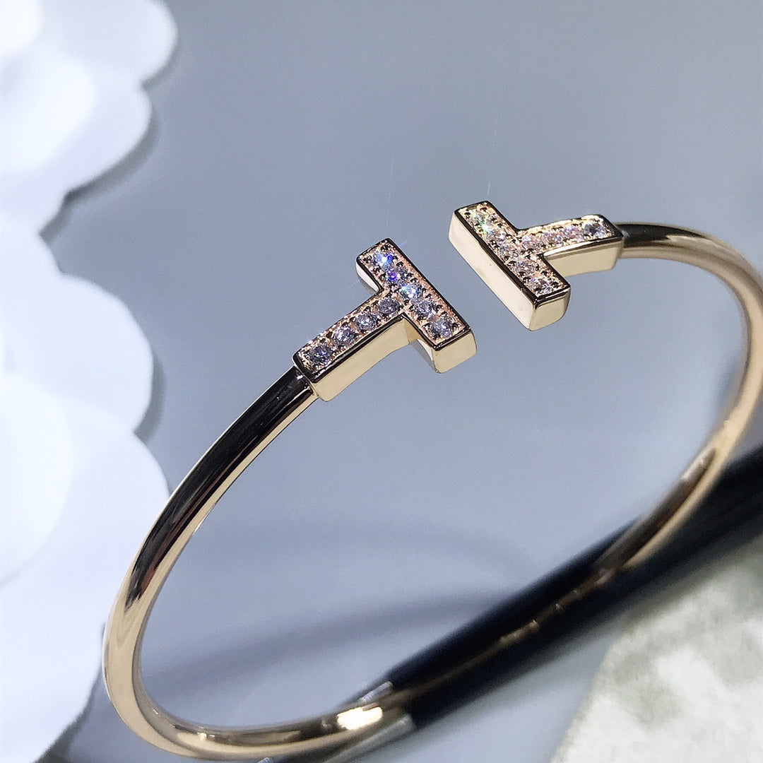 T BRACELET ROSE GOLD 1.8MM DIAMOND