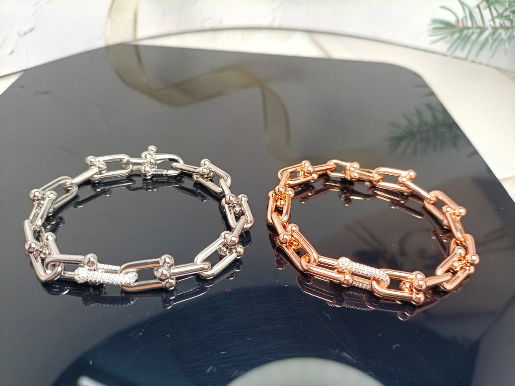 HARDWEAR BRACELET ROSE GOLD AND SILVER DIAMOND