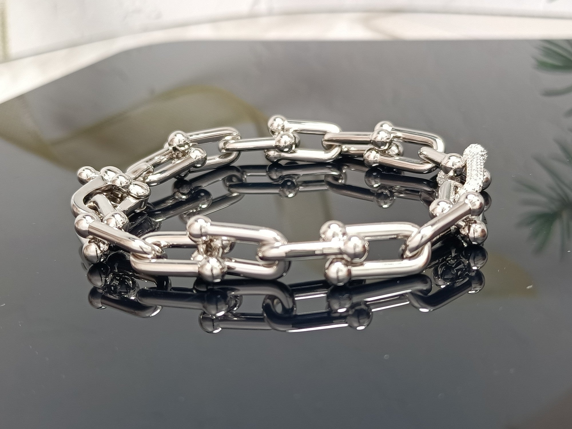 HARDWEAR BRACELET ROSE GOLD AND SILVER DIAMOND