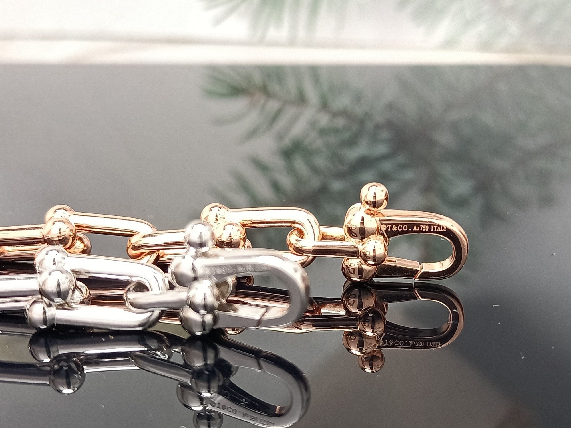 HARDWEAR BRACELET ROSE GOLD AND SILVER DIAMOND