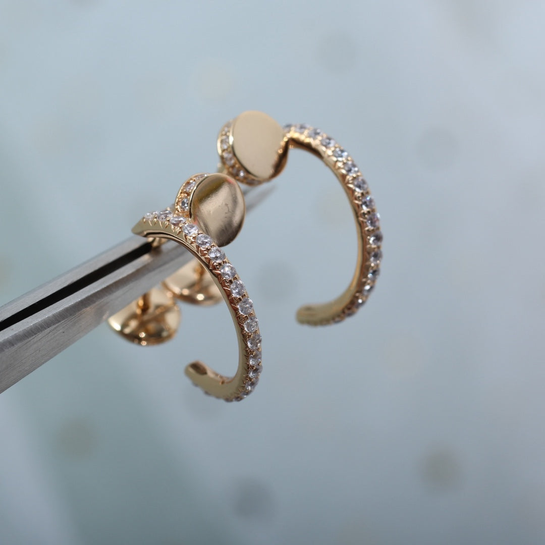 JUSTE EARRINGS 12.75MM ROSE GOLD DIAMOND