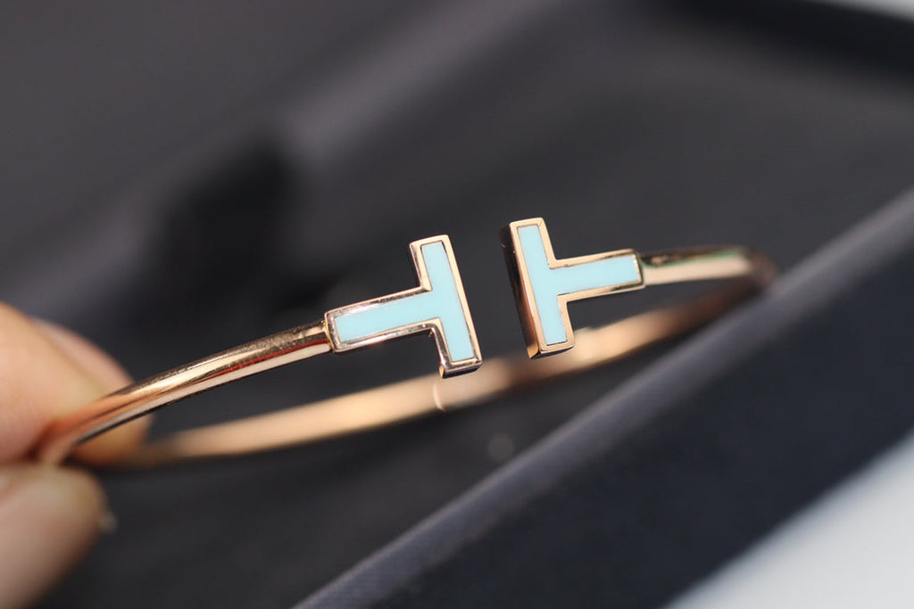 T BRACELET 1.8MM TURQUOISE ROSE GOLD