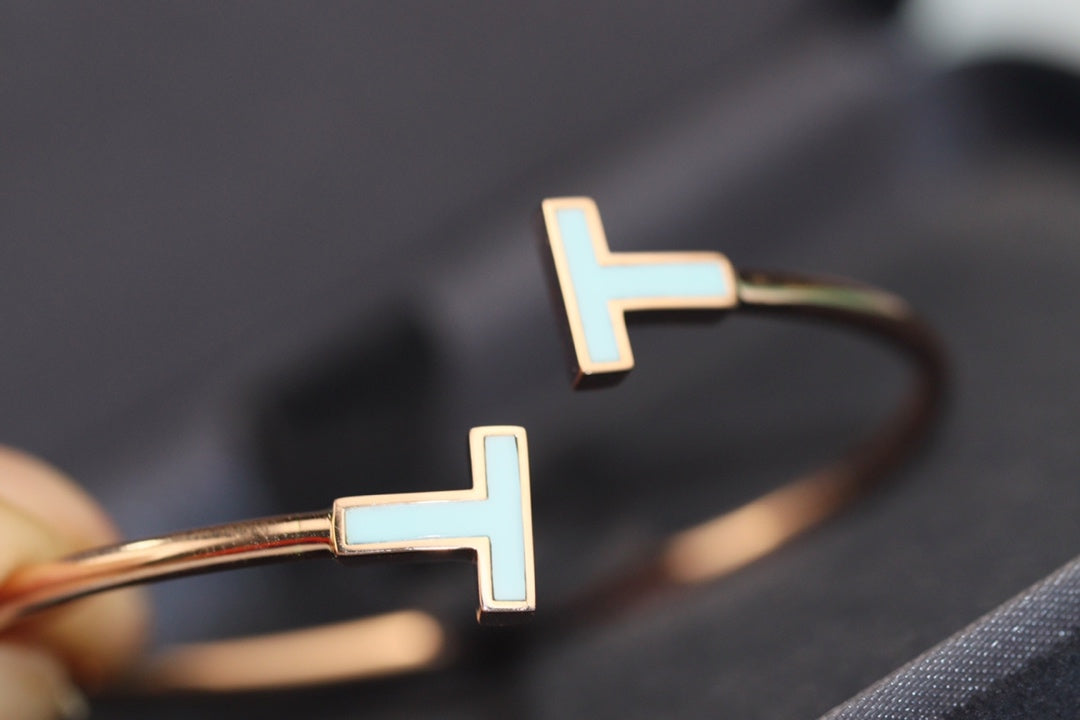 T BRACELET 1.8MM TURQUOISE ROSE GOLD