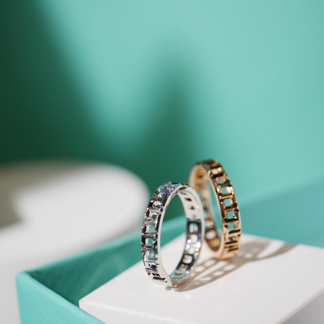 T TRUE 3.5MM ROSE GOLD RING