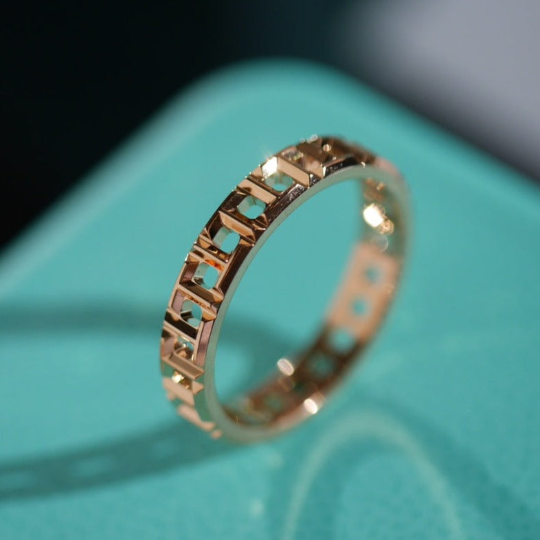 T TRUE 3.5MM ROSE GOLD RING