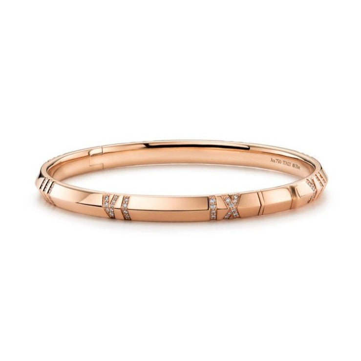 ATLAS BRACELET 6MM DIAMOND ROSE GOLD