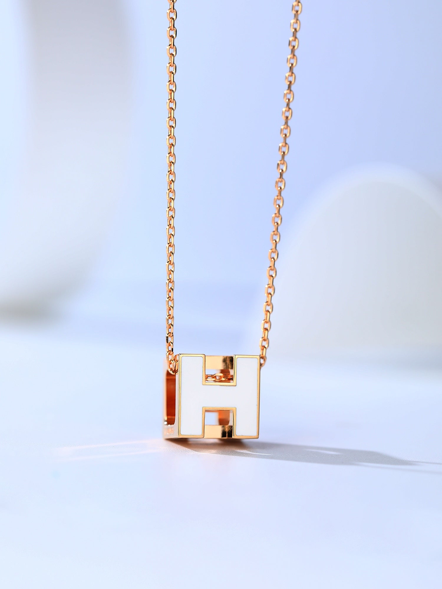 H CAGE ROSE GOLD NECKLACE