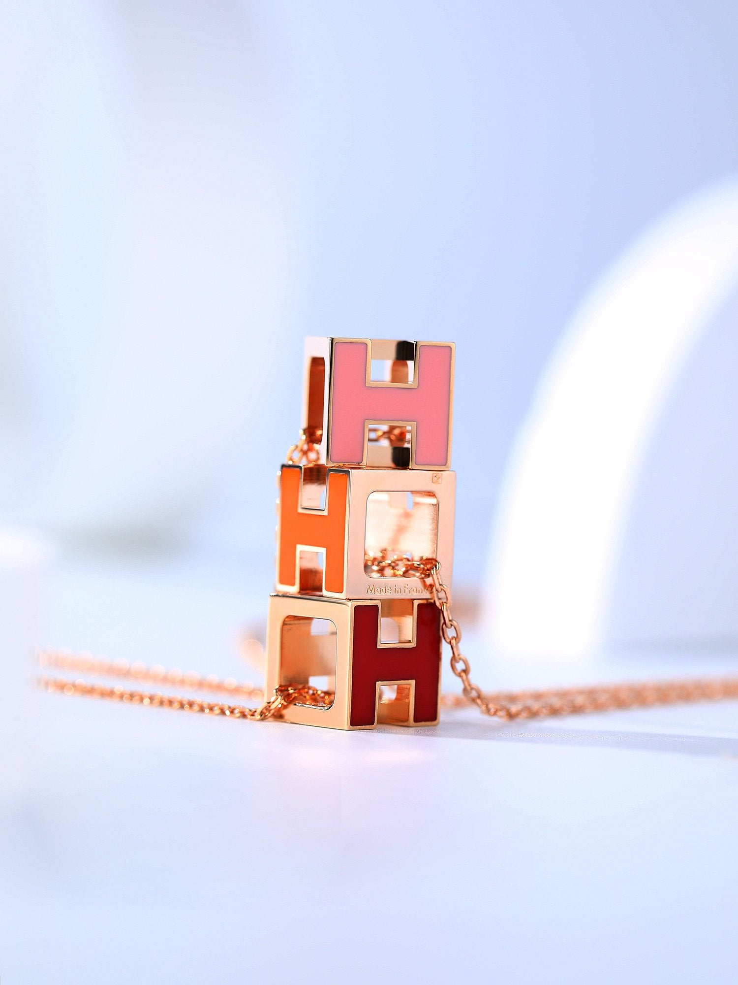 H CAGE ROSE GOLD NECKLACE