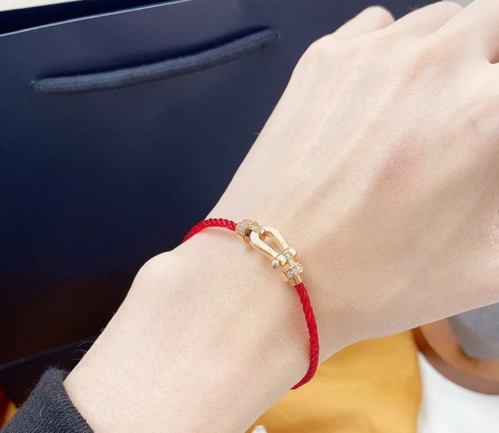 FORCE 10 HALF DIAMOND ROSE GOLD RED CORDERI LARGE AND MEDIUM MODEL