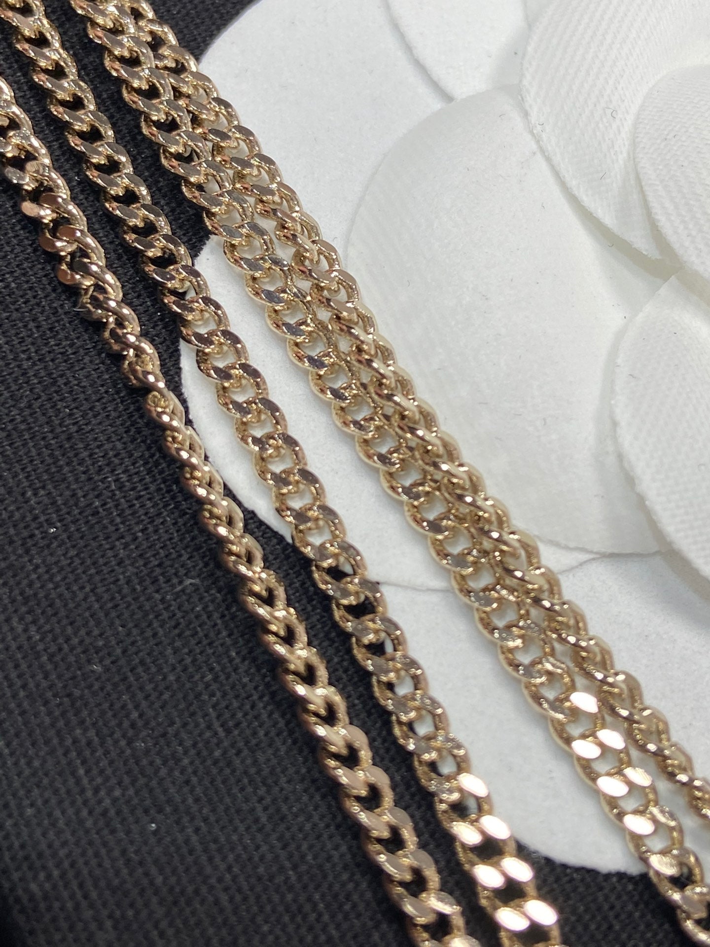 CC PEDANT HALF DIAMOND ROSE GOLD NECKLACE
