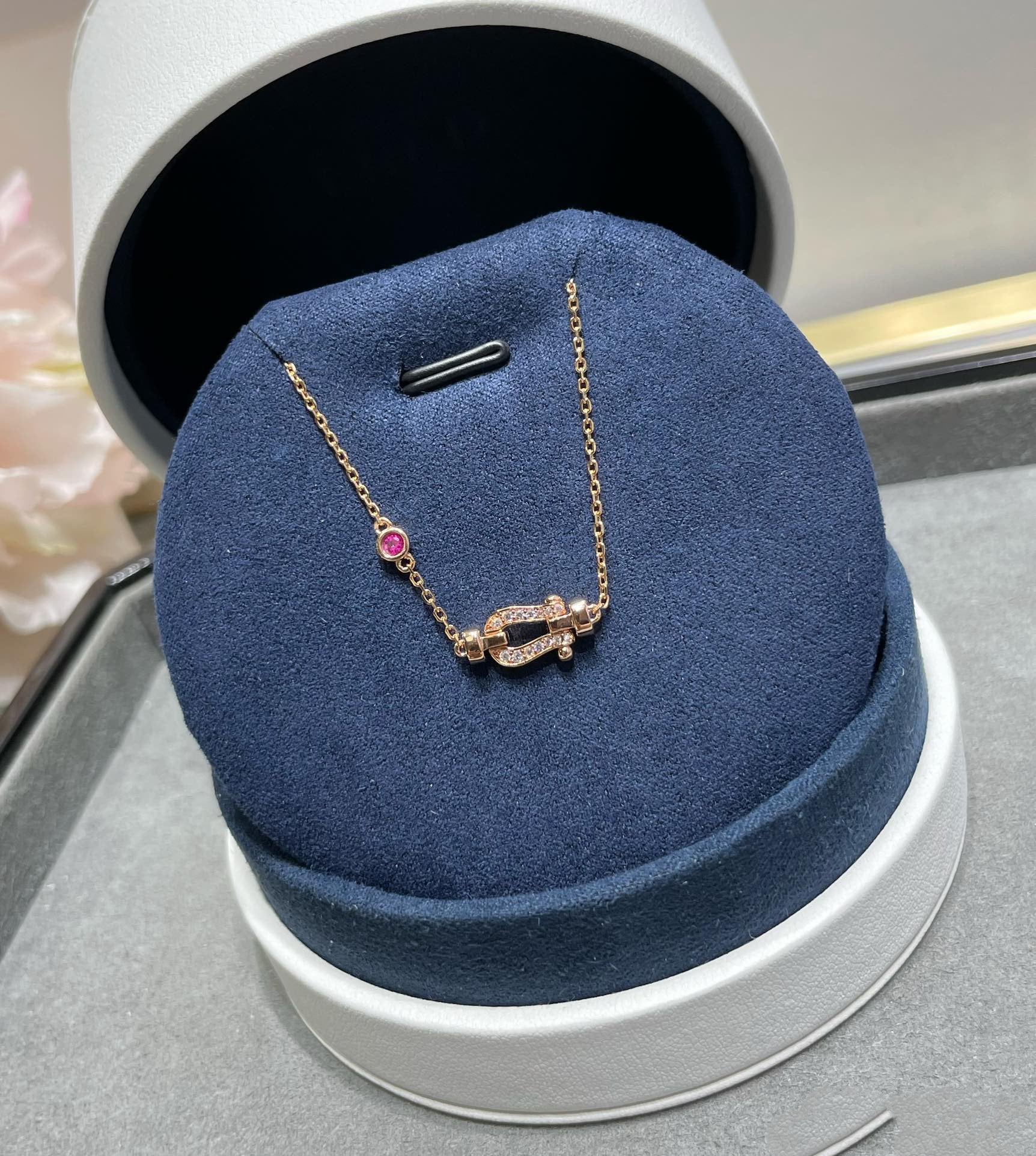 FORCE 10 DIAMOND CHAIN LINK ROSE GOLD BRACELET
