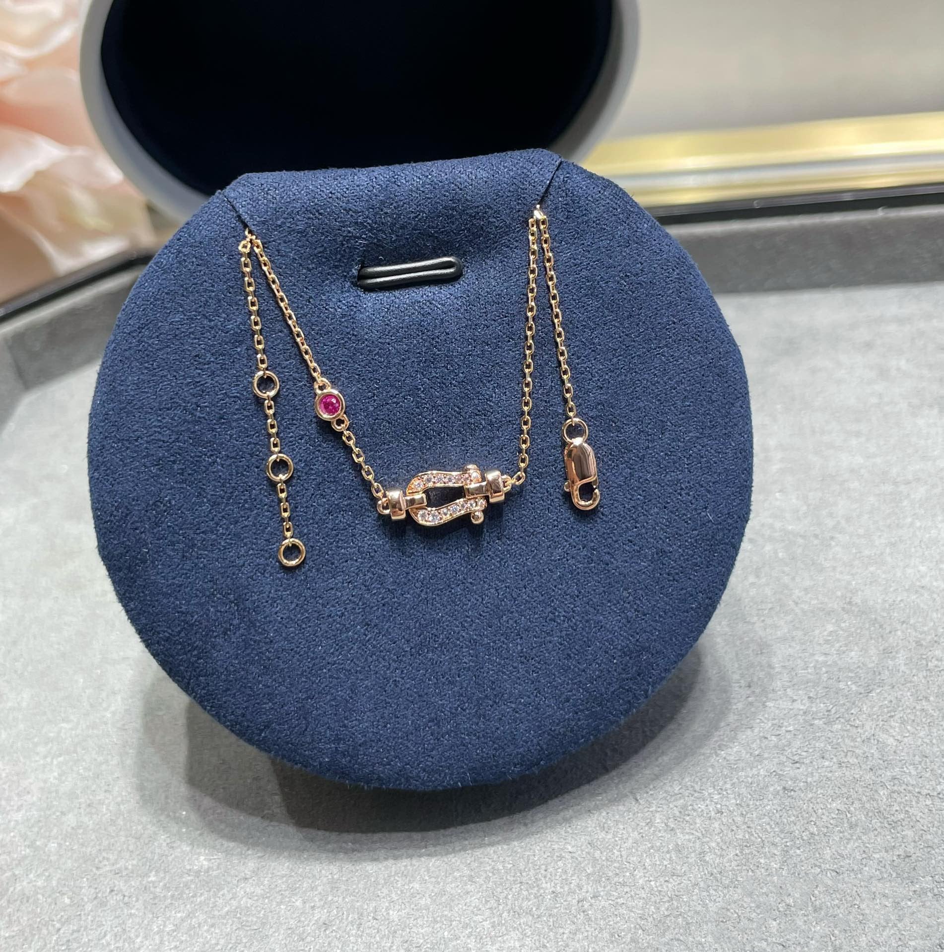FORCE 10 DIAMOND CHAIN LINK ROSE GOLD BRACELET