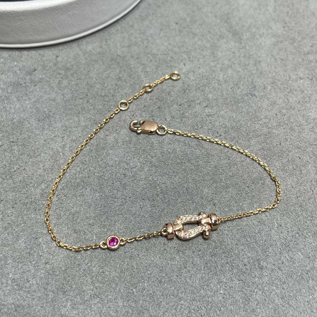 FORCE 10 DIAMOND CHAIN LINK ROSE GOLD BRACELET