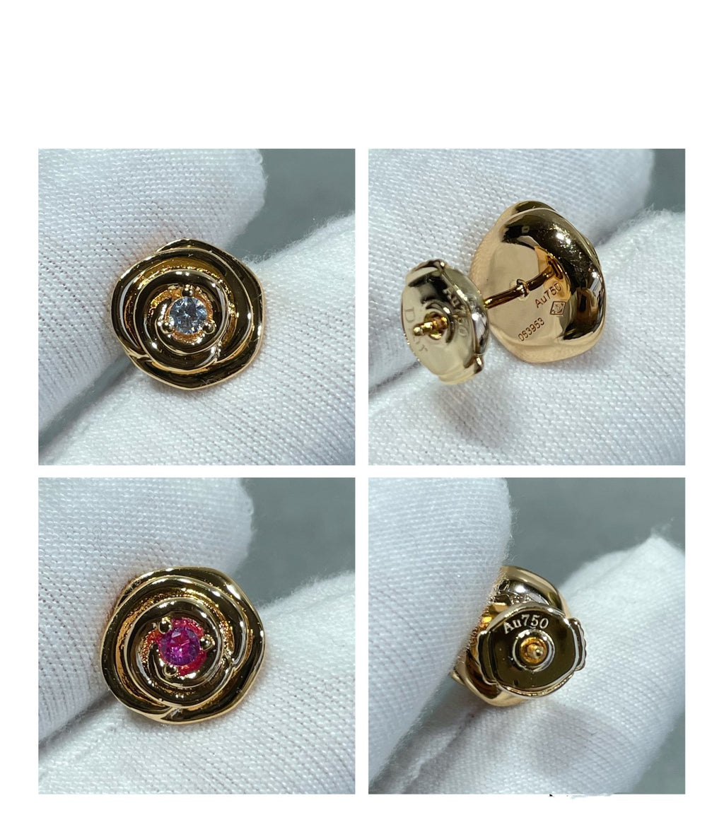 ROSE COUTRE ROSE GOLD DIAMOND STUD EARRINGS
