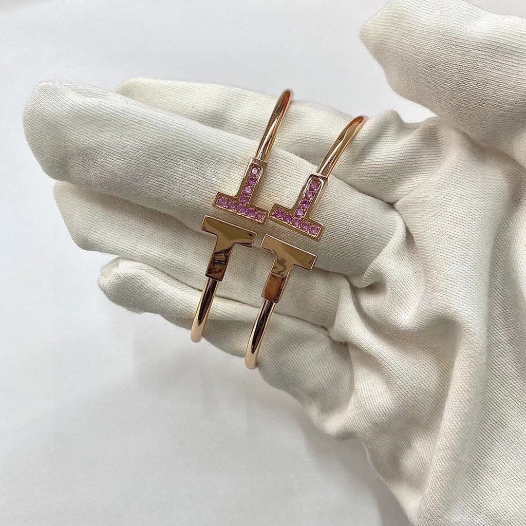 T ROSE GOLD PINK DIAMOND BRACELET