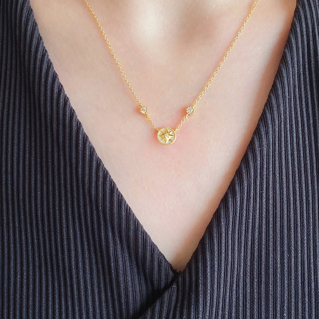 ROSE VENTS 2 DIAMOND ROSE GOLD NECKLACE