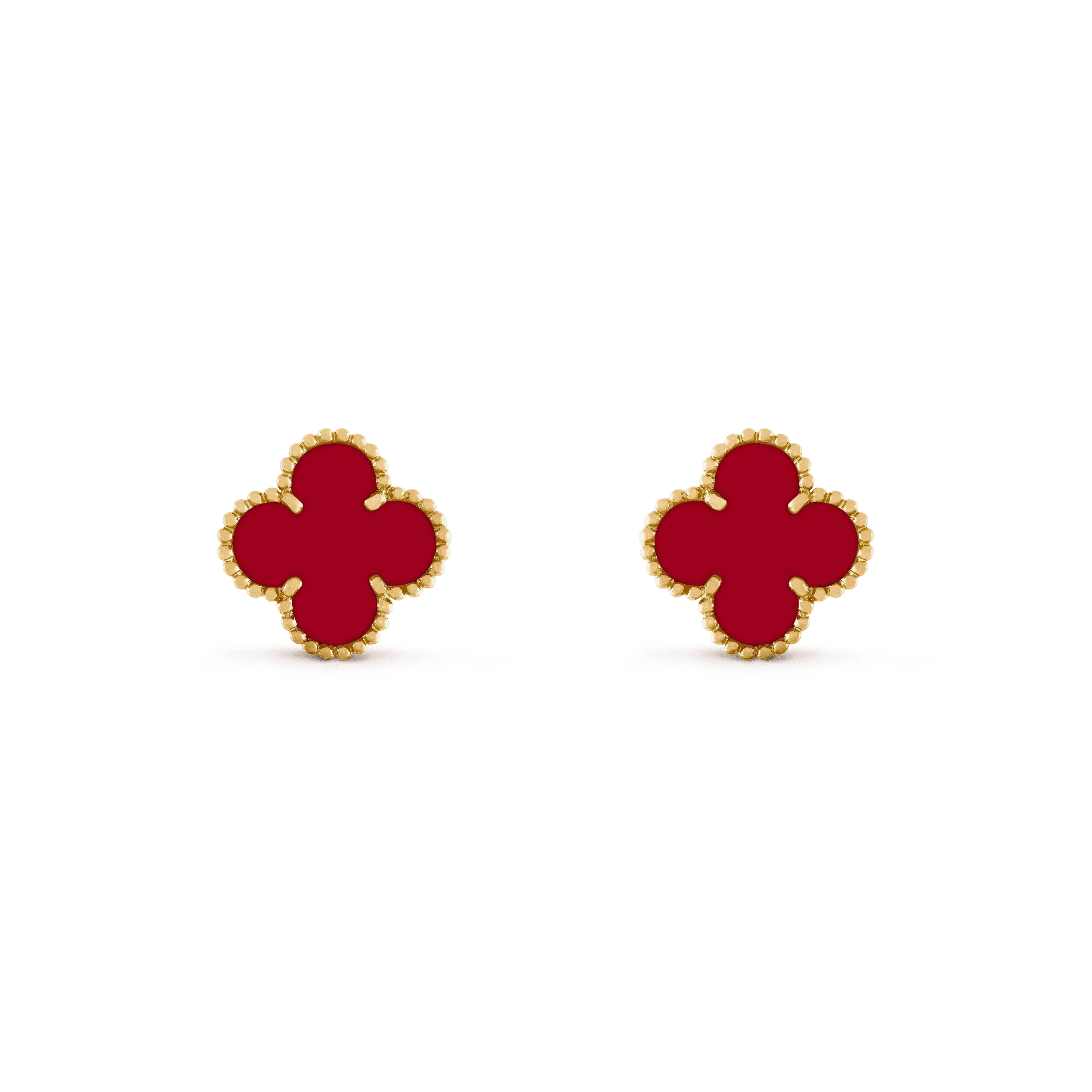 CLOVER MEDIUM 1 MOTIFS CARNELIAN  EARRINGS