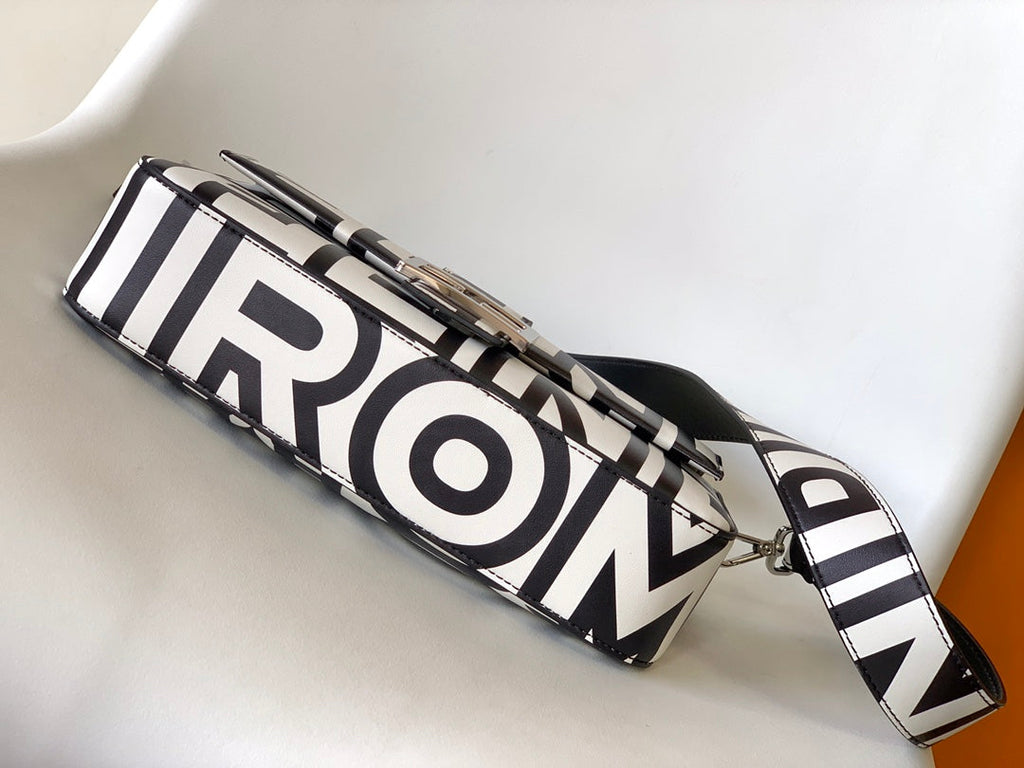 FEND ROMA & MARC JACOBS 27 BAG BLACK WHITE LEATHER SHW