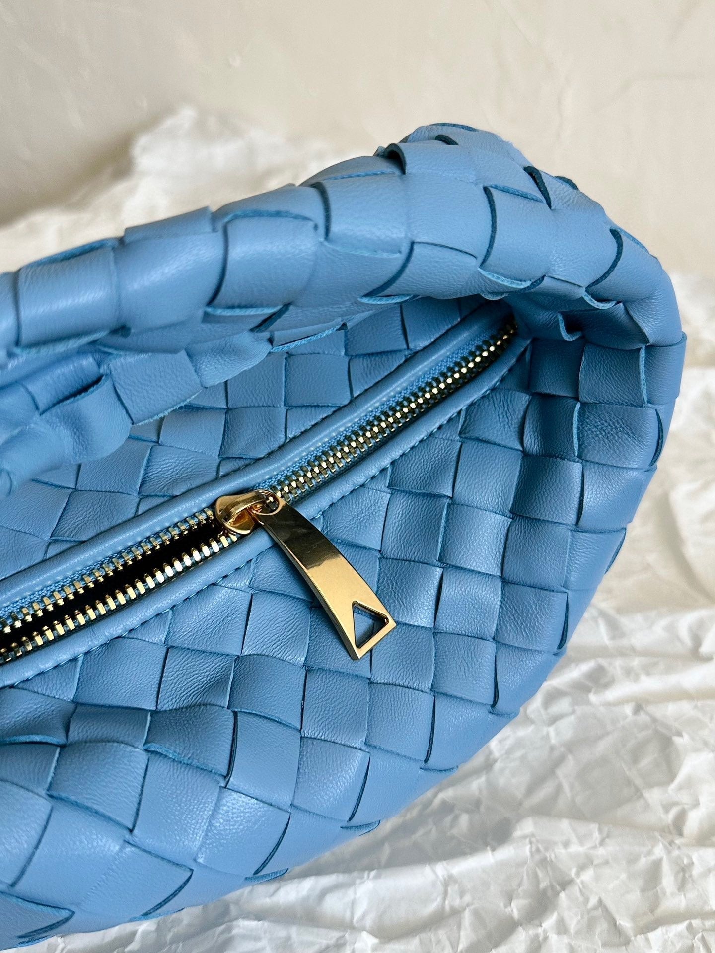 MINI JODIE 28 BLUE LAMBSKIN