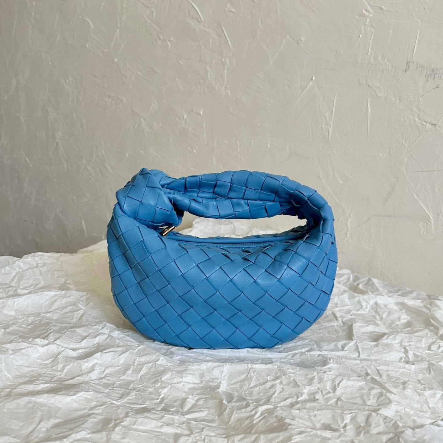 MINI JODIE 28 BLUE LAMBSKIN