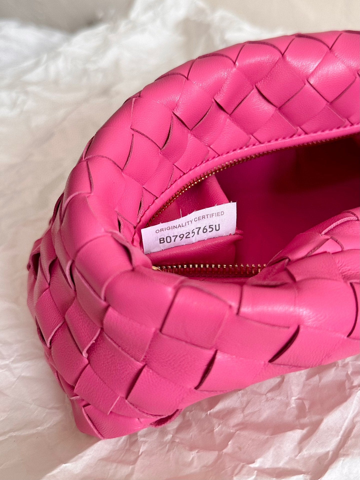 MINI JODIE 28 DARK PINK LAMBSKIN