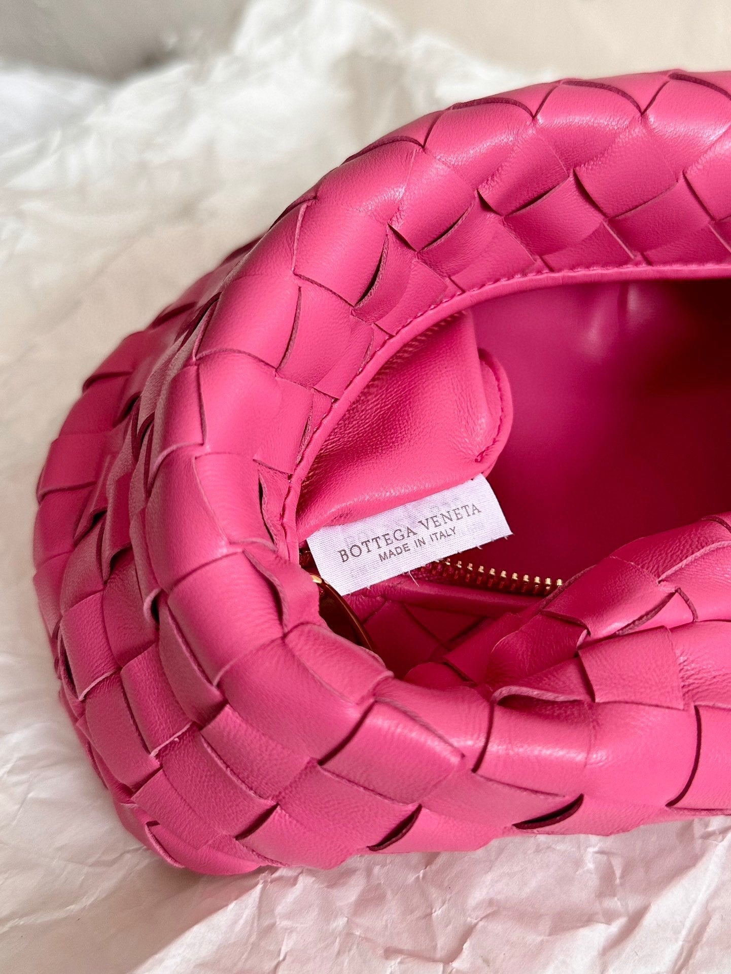 MINI JODIE 28 DARK PINK LAMBSKIN
