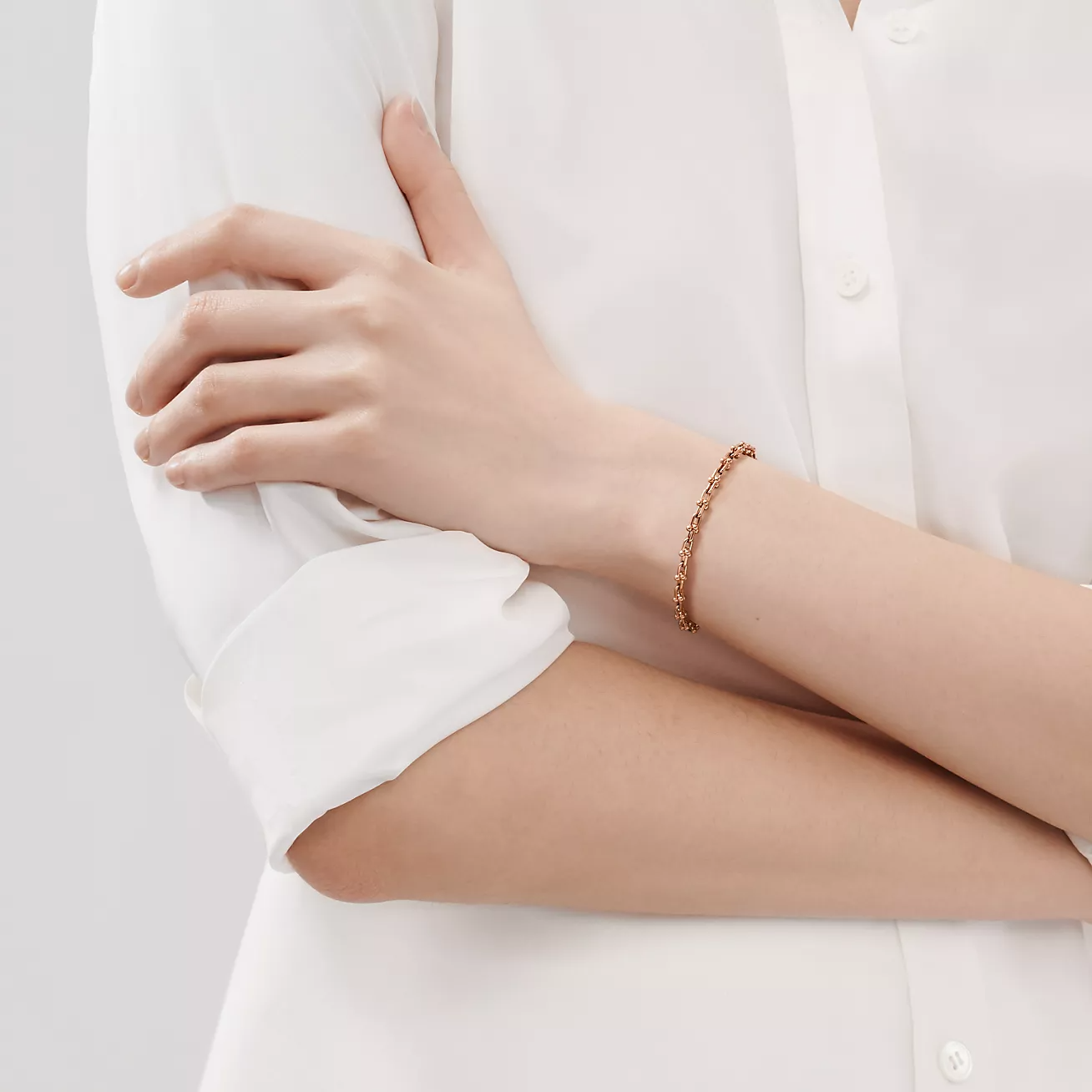 HARDWEAR MICRO LINK 44 MOTIF ROSE GOLD BRACELET