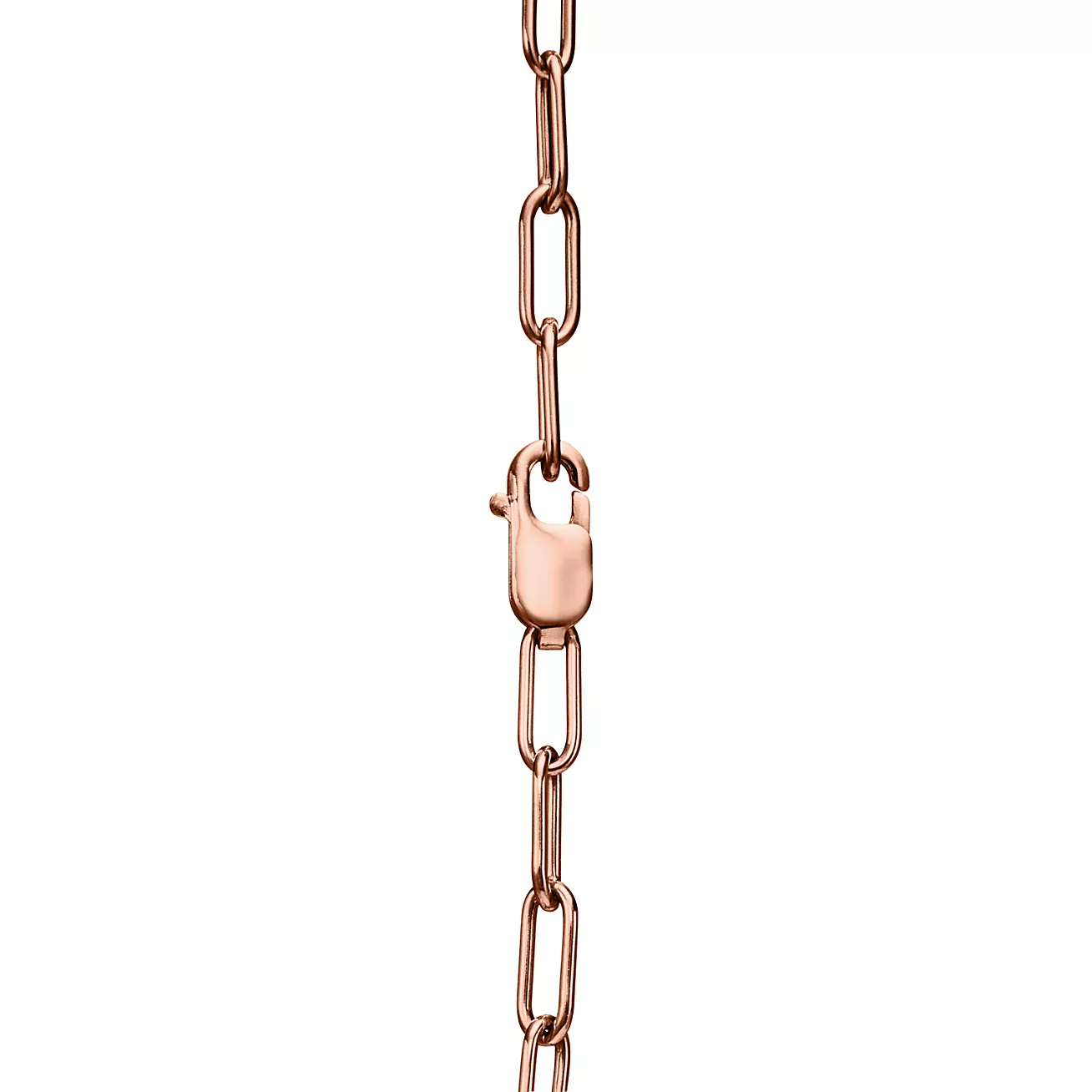 LOCK SMALL PENDANT PINK DIAMOND ROSE GOLD NECKLACE