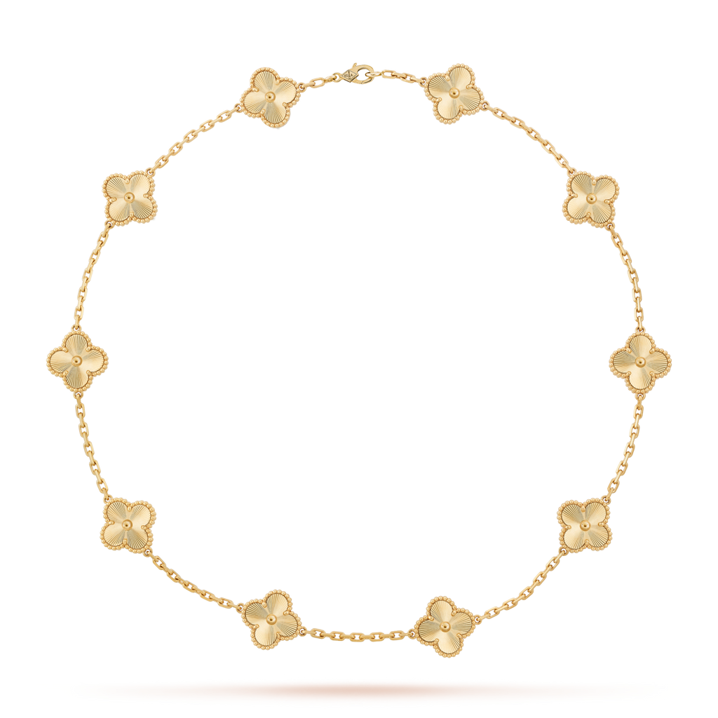 CLOVER 10 MOTIFS LASER NECKLACE