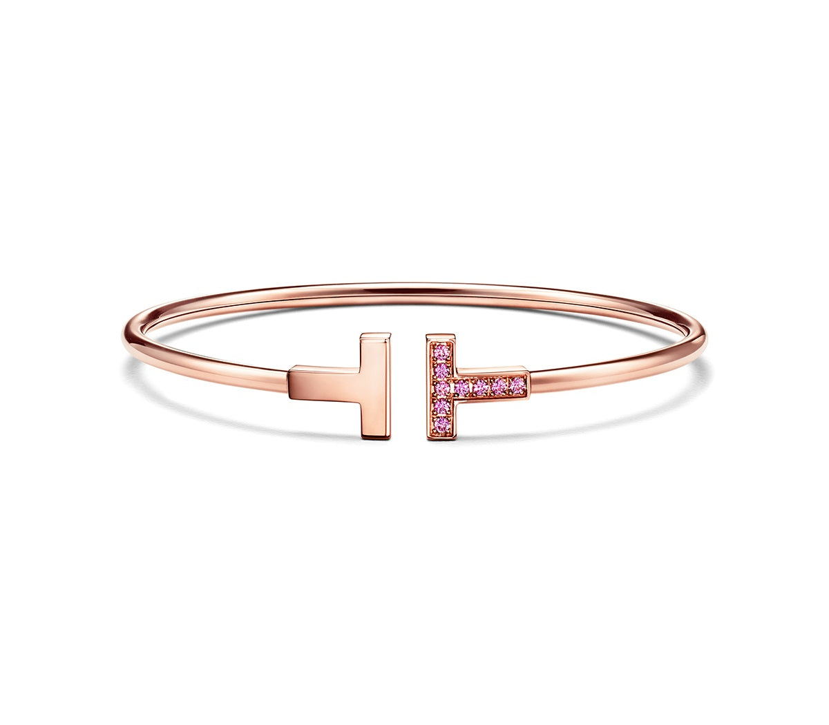 T ROSE GOLD PINK DIAMOND BRACELET